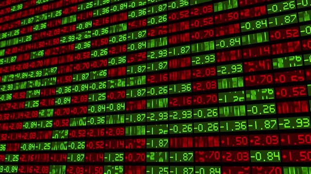 Financial stock market and cryptocurrency charts with data trends for investment and trading analysis.