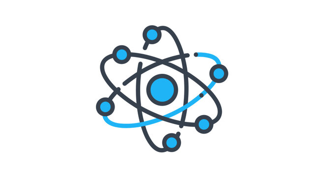Atom Structure with Electron Orbits.
