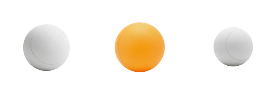 Table Tennis Ball isolated on white background, Ping Pong Ball, Balle de Tennis de Table, Pelota de Ping Pong, Celluloid Sphere, Sports Equipment.