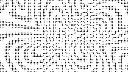 Fototapeta premium Black star and plus maze seamless pattern on white background, Geometric star cross maze pattern minimal abstract black white