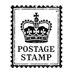 Obraz premium PNG Vintage crown postage stamp