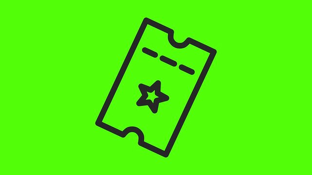 Event Ticket on a Neon Canvas: A symbolic illustration of an event ticket is rendered in a minimalist style, against a vibrant green backdrop, evoking anticipation and excitement.