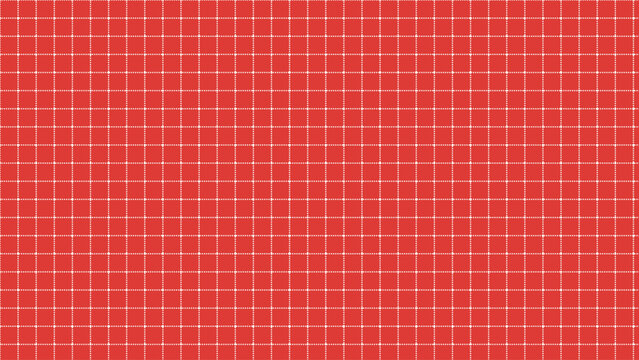 Red graph paper background vector, seamless white grid pattern on crimson backdrop, technical drafting paper texture for engineering and math, minimalist geometric square line wallpaper