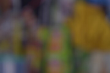 Fototapeta premium Abstract multicolored blurred background with soft bokeh effects and vibrant pastel light tones.