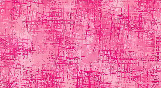 Textura art&iacute;stica abstrata em tons de rosa vibrante com linhas cruzadas e efeito de pintura digital para fundos criativos e modernos.