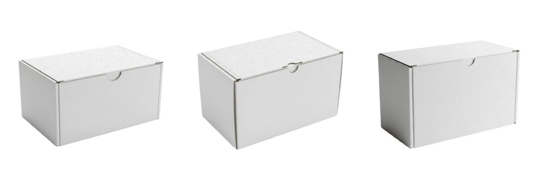 Product Box Packaging Blank Isolated on White Background, Retail Package Mockup, Embalaje de Producto, Emballage de Produit, 产品包装, Finished Goods Packaging