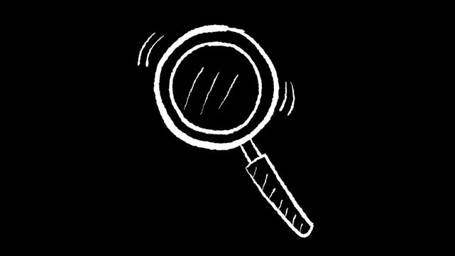 Magnifying Glass Illustration: An artistic sketch of a magnifying glass, its simple lines and symbolic form representing the essence of investigation and discovery.