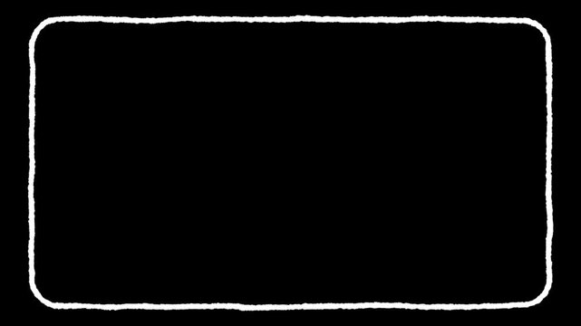 Minimalist Rectangle Design: A clean, simple image with a black field, outlined by a single white stroke rectangle.