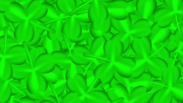 Green Clover Field: A dense field of vibrant green clover leaves, creating a pattern that embodies luck and nature's simplicity.