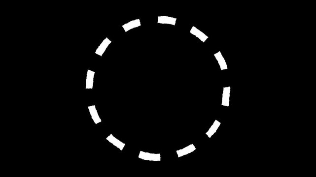 Conceptual Dotted Circle on Black: A minimalist, abstract design of a dotted circle elegantly positioned against a dark backdrop.