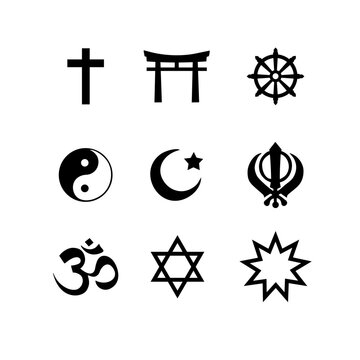 set of religious symbols