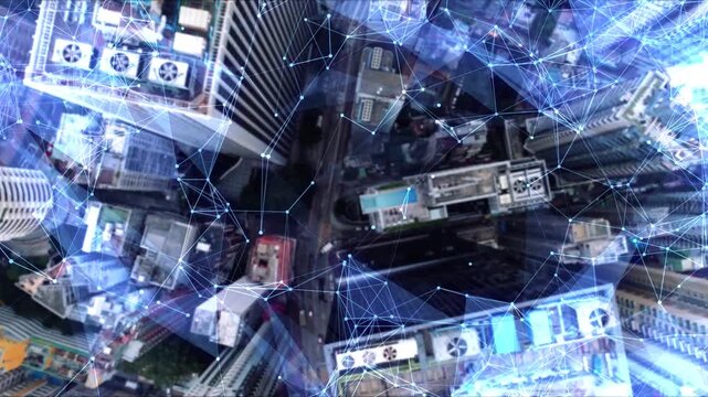 Futuristic AI-powered smart home and city technology with digital connectivity for modern intelligent living.