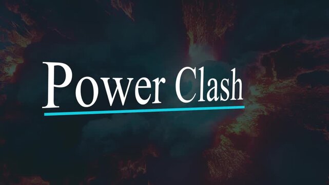 Power Clash Title Animation with Explosion Background