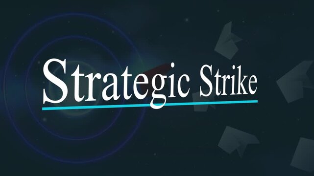 Strategic Strike Title Animation with Blue Underline