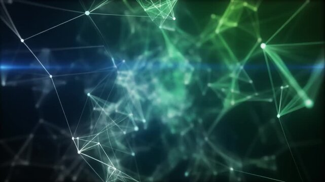 Digital Connectivity: An intricate web of interconnected lines and points, symbolizing the ever-expanding universe of digital connections and technological advancements.