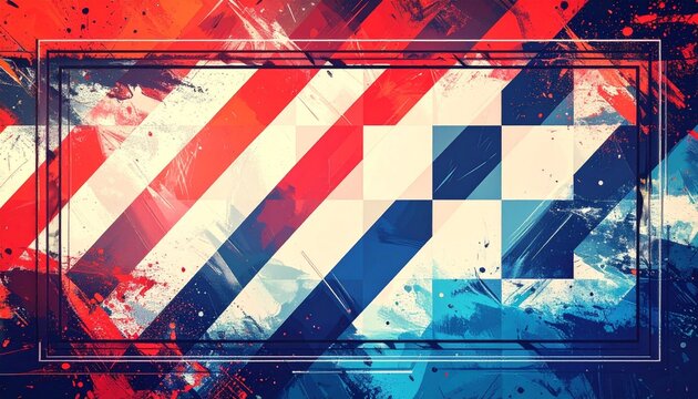 creative border frame abstract with checkered racing flags background , racing winner concept graphic resource	
