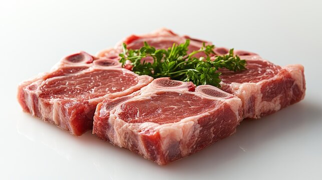 Fresh Raw Lamb Chops  Butcher Cut Meat  Gourmet Food