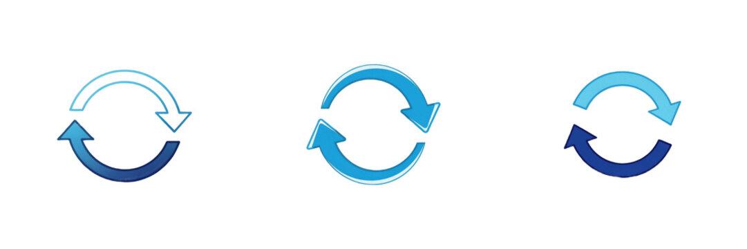 Refresh circular arrows icon, Reload, Update, Sync, Actualiser, Actualizar, Cycle symbol, Process repeat.