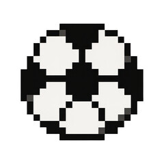 Fototapeta premium PNG Pixelated soccer ball illustration.