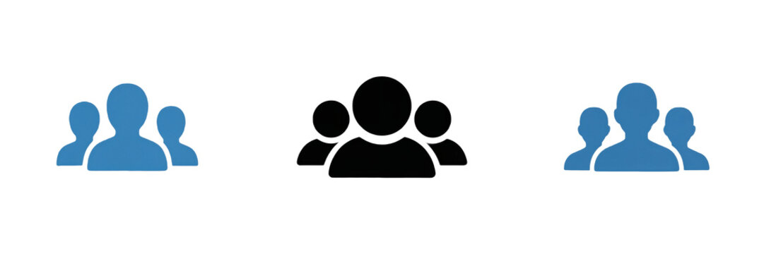 Group users icon, Team, Community, Groupe, Grupo, People symbol, Collaboration, Social network.