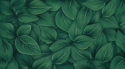 Fototapeta premium Lush green leaf background texture.