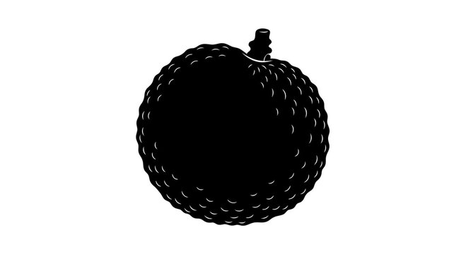 A simple black silhouette of an apple against a white background.