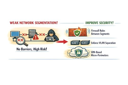 Network Segmentation Security Diagram &ndash; Prevent Cyber Attacks with VLAN & Firewall Architecture
