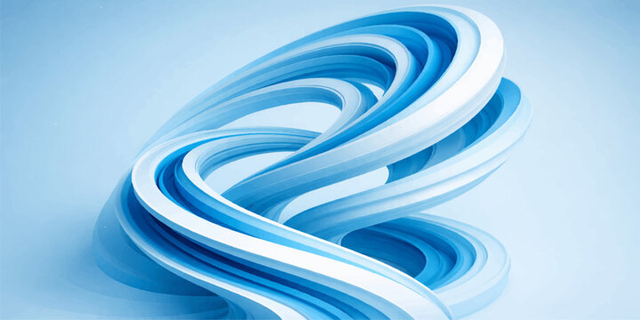 A sleek design featuring a blue abstract background of swirl lines and waves creates a connection between light and color with a metal ring object