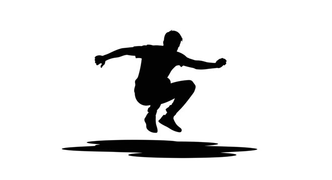 Man jumping in the air.