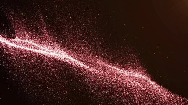 A stunning visual representation of a celestial body with a bright streak of light and particles against a dark background with a star