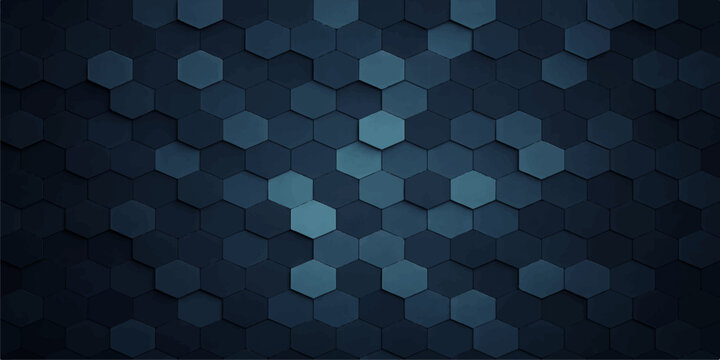 A seamless geometric wallpaper design featuring an abstract blue and light bokeh texture with 3d mosaic squares and tech-inspired cube patterns for a modern web backdrop