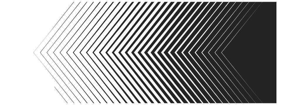 Abstract background of black and white converging lines forming an arrow shape.