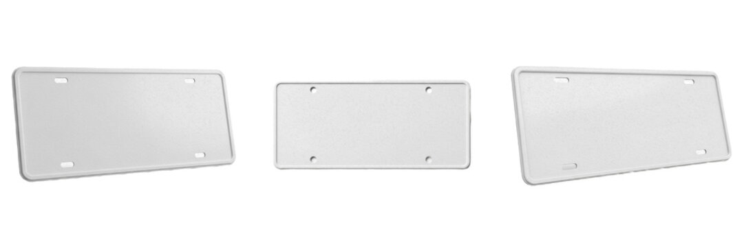 Car License Plate Mockup Empty, Matr&iacute;cula de Coche, Plaque d'Immatriculation, 车牌, Vehicle Identification Plate, Aluminum Registration Plate, Automotive Accessory Design Space