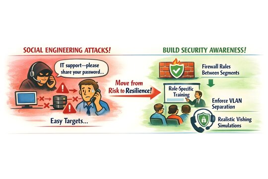 Social Engineering Attack Prevention Training &ndash; Security Awareness & Vishing Simulation Infographic