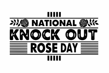 Obraz premium Beautiful Rose Bloom Vector Illustration for National Knock Out Rose Day Floral Design