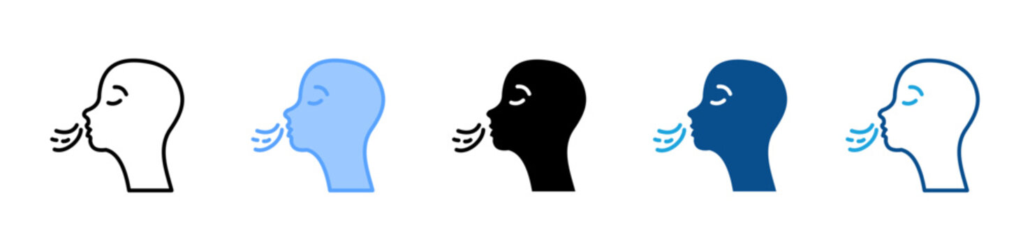Deep Breath icon multiple style and collection