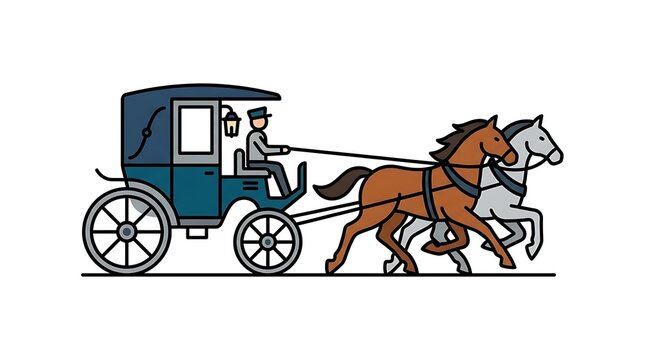 Vintage horse drawn carriage ride.