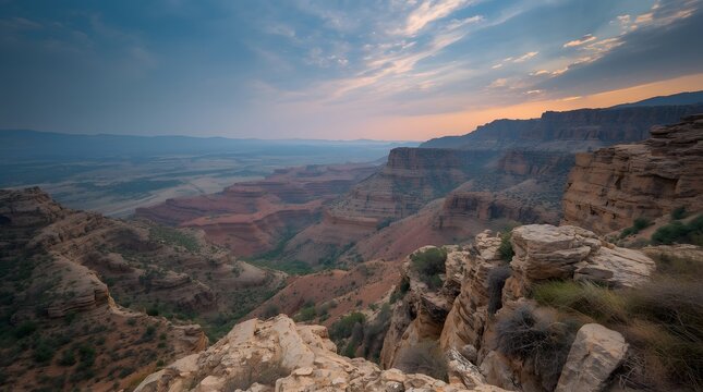 A vast and rugged landscape of the Aravalli folded Mountain Range with weathered rock
