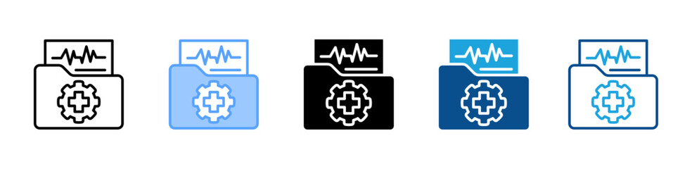 Fototapeta premium Medical Data icon multiple style and collection