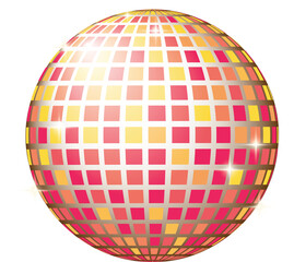 Obraz premium Orange Disco Party Ball