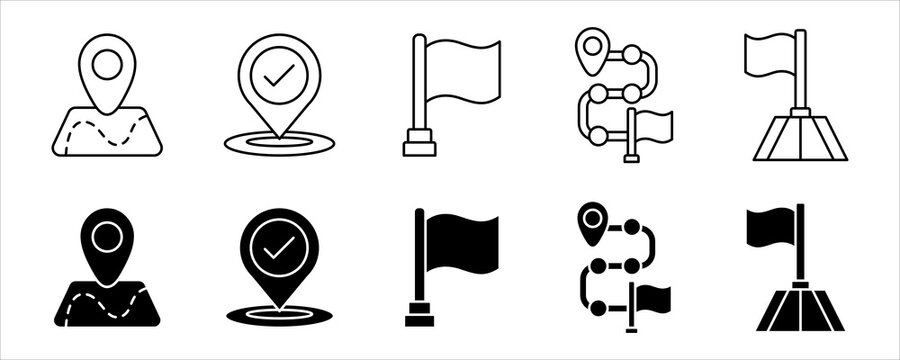 Checkpoint Location Flag Navigation Icon