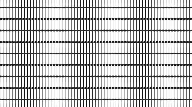 The grid, consisting of dots and lines, flickers.