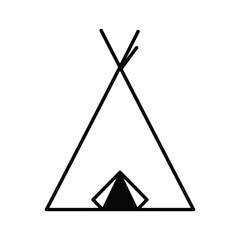 Tipi Shelter Minimalist Geometric Commercial © OrchiDesign