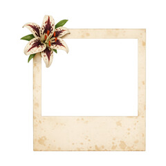 Fototapeta premium PNG Vintage floral photo frame