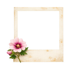 Fototapeta premium PNG Vintage floral photo frame