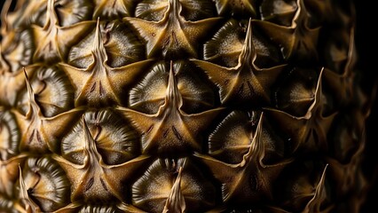 Fototapeta premium Intriguing Pineapple Skin Texture: A Study in Organic Geometry and Repeating Patterns
