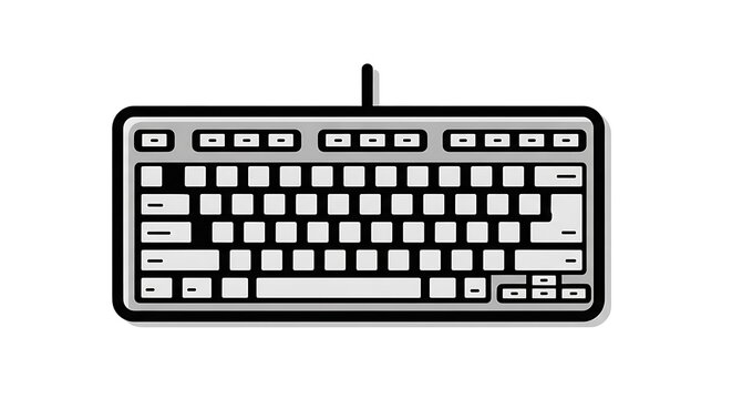 Computer keyboard input device closeup.