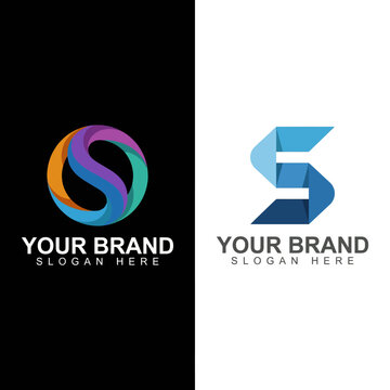 A modern logo concept showcases dual color styles for branding potential, representing adaptability and innovation in a sleek, abstract design.