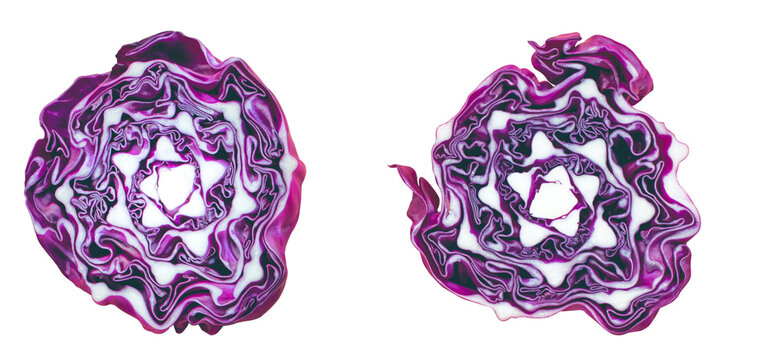 Fresh of purple cabbage (half sliced)