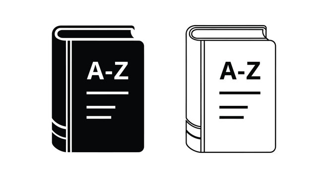 Two book icons one dark and one light displaying a z silhouette
